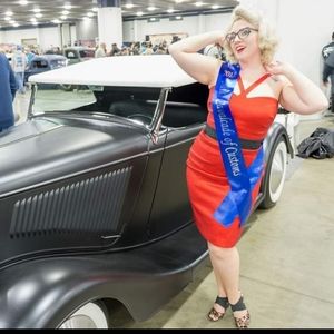 Queen Of Hearts Red Wiggle Dress